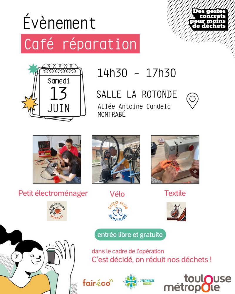 Montrabé - Opération "C'est décidé, on réduit nos déchets !" - Atelier réparation