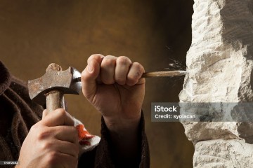Démonstration de taille de Pierre à Vendôme