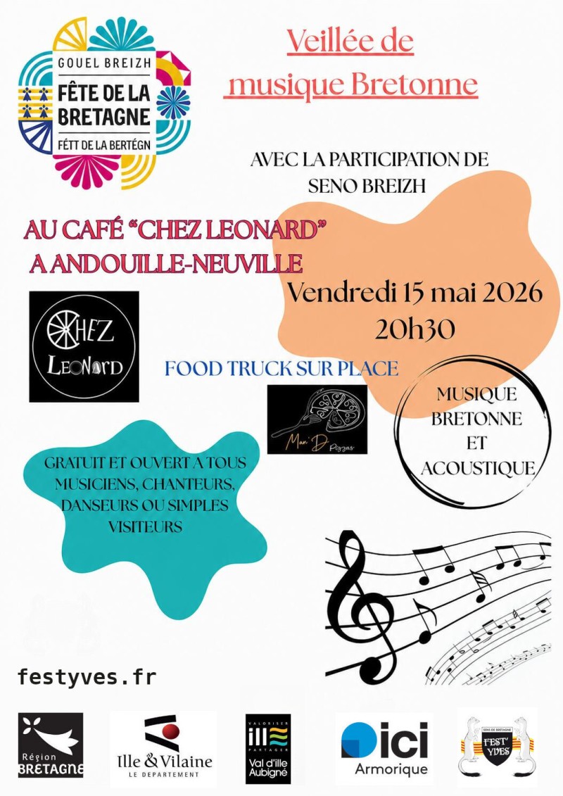 Veillée bretonne / fest noz en scène ouverte Chez Léonard