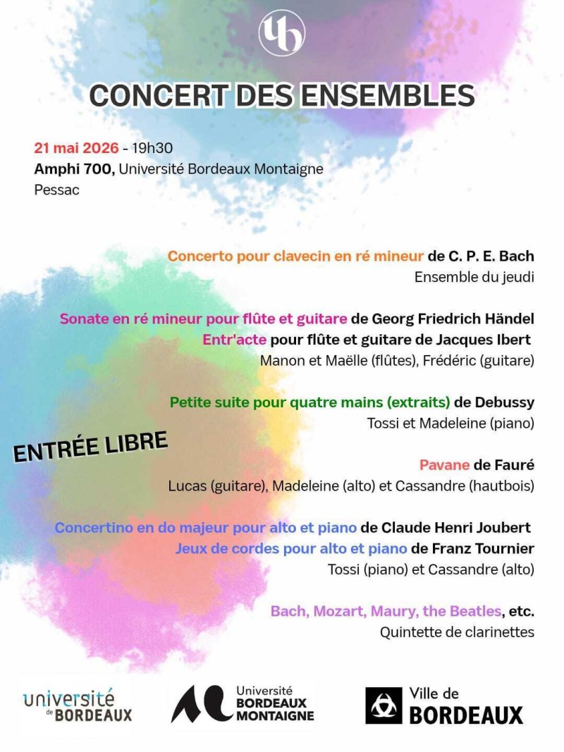 Concert des ensembles musicaux de l'OUB