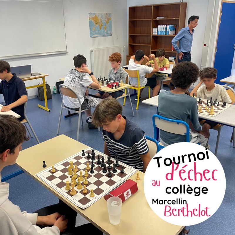 Tournoi d'échec au collège Marcellin Berthelot