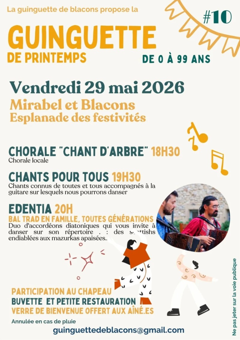 Bal folk à la Guinguette de printemps à Blacons