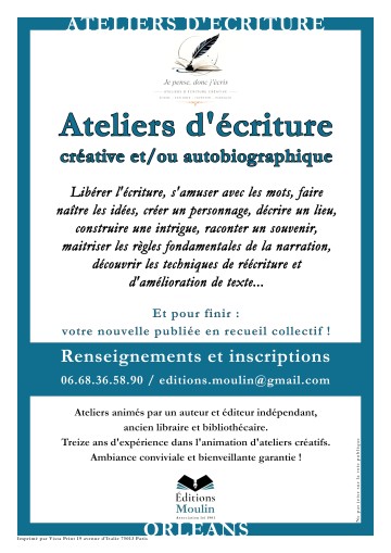 Ateliers d'écriture créative