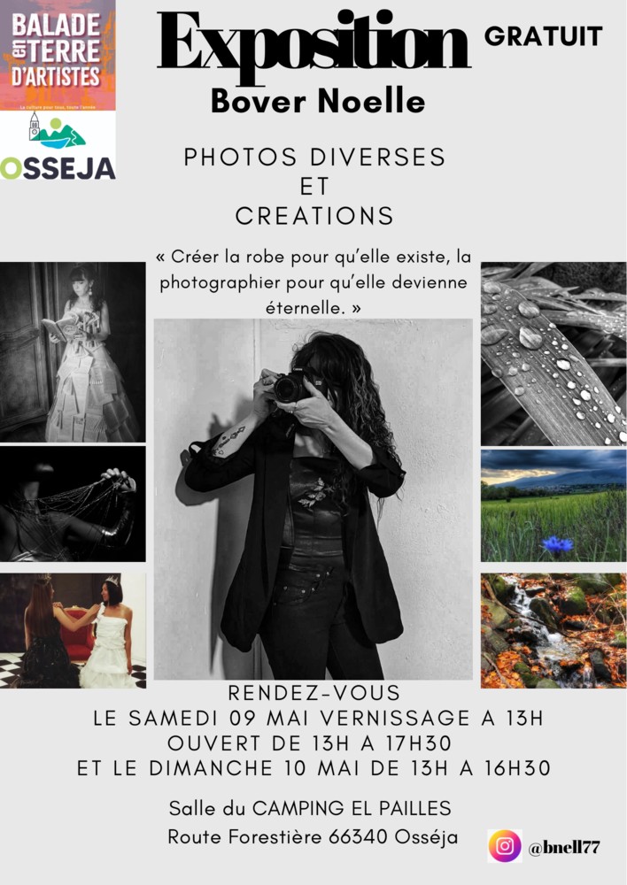 EXPOSITION BOVER NOELLE - PHOTOS DIVERSES ET CRÉATIONS - OSSÉJA