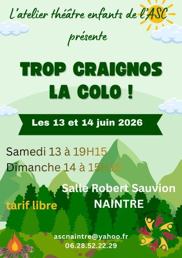 Trop craignos la colo