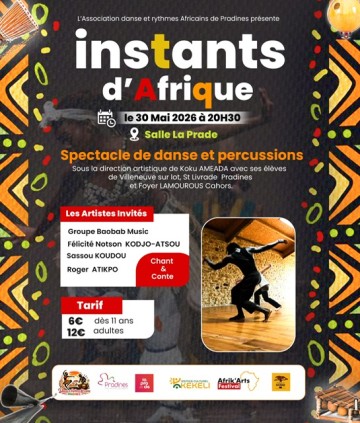 Spectacle de danse et percussions Instants d'Afrique