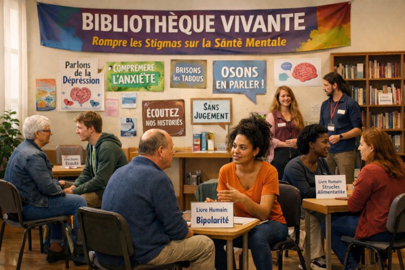 La bibliothèque vivante pour sensibiliser à la Santé Mentale