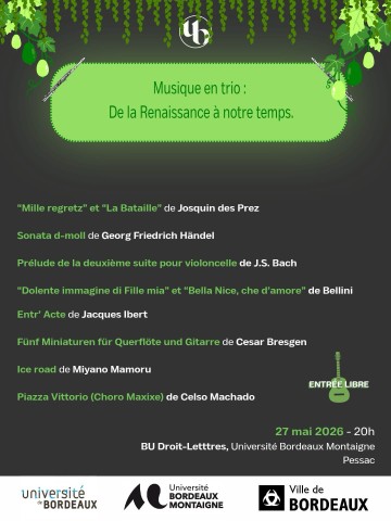 Concert du Trio de Flûtes et Guitare de l'OUB