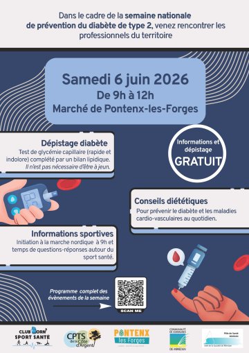 Dépistage gratuit du diabète et infos sur l'alimentation et le sport