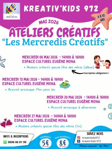 KREATIV'KIDS 972 "LES MERCREDIS CRÉATIFS"