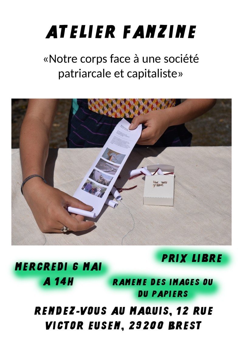 Atelier fanzine de La Hiena : "nos corps dans une société patriarcale et capitaliste"
