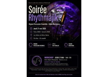 Soirée Rhythmajik – Orgone Percussion Ensemble avec Seijiro Murayama
