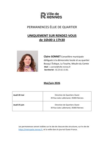 Permanences élue de Quartier