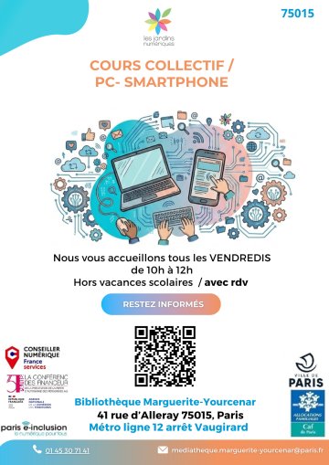 Cours collectifs Débutant : Ordinateur et Smartphone