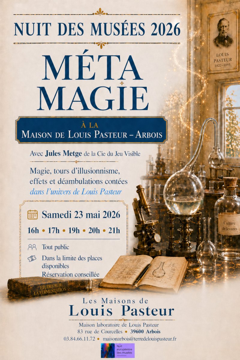 Méta Magie et visite libre de la Maison de Louis Pasteur d'Arbois