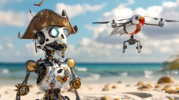 Une soirée de robots et des pirates