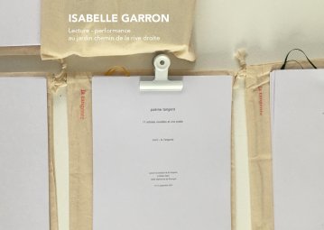 Lecture performance : Le poème tangent