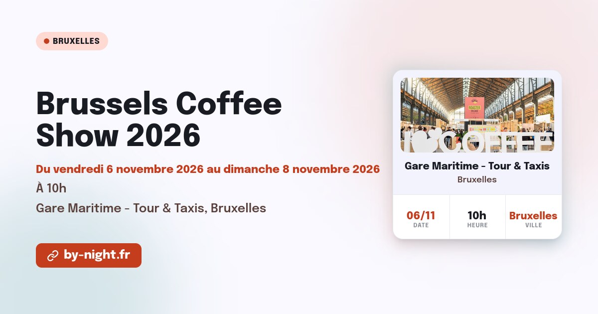 Brussels Coffee Show 2026 - Gare Maritime - Tour & Taxis - By Night