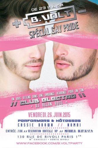 B.volt 2 : spécial gay pride @ 130 Club Caves Parisiennes