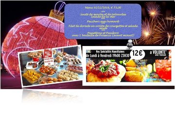 Cenone di Capodanno 31/12/2016 20H00 su prenotazione