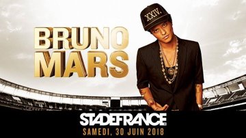 Bruno Mars au Stade de France en juin 2018