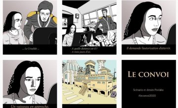 "Le convoi", bande dessinée publiée chaque jour sur le compte Instagram UnsoleilpourSamaa