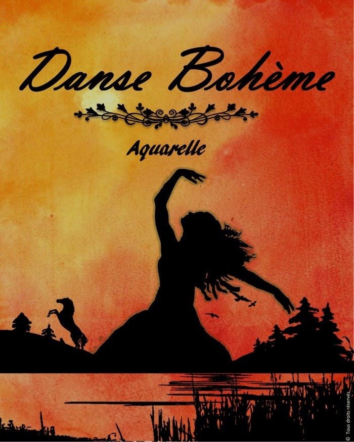 danse bohème, aquarelle
