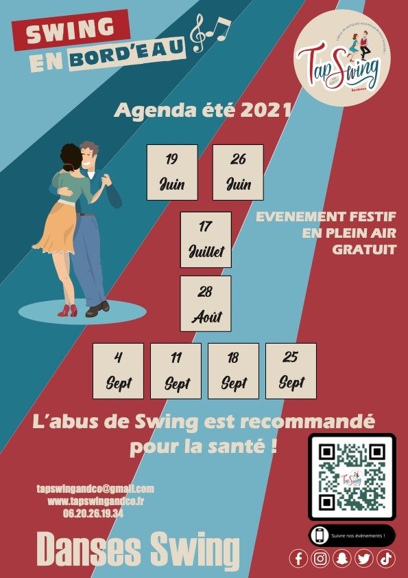 26/06 - SWING EN BORD'EAU : Gratuit - Danses SWING en plein air