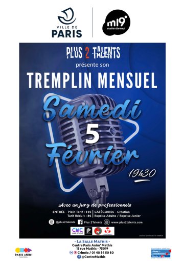 [TREMPLIN CHANSON] Plus2Talents (Février 2022)