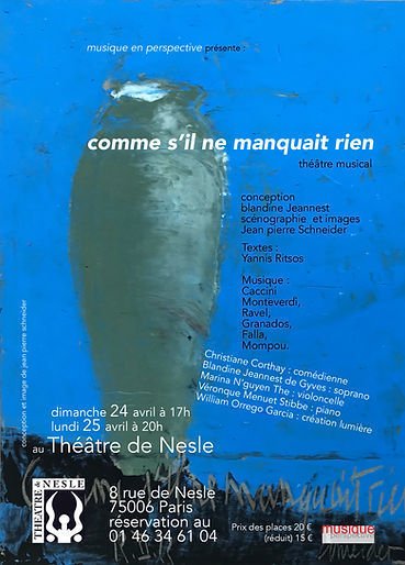 COMME S’IL NE MANQUAIT RIEN