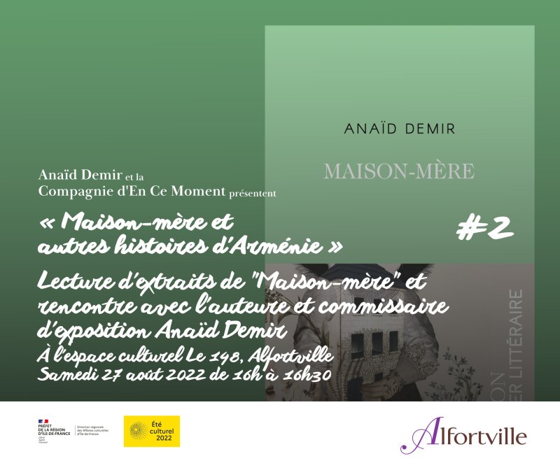 "MAISON-MÈRE" #2 - Lecture d'extraits de "Maison-Mère" et rencontre avec l'auteure et commissaire d'exposition Anaïd Demir