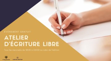 Atelier d'écriture libre