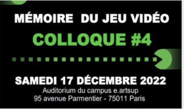 COLLOQUE DU CONSERVATOIRE NATIONAL DU JEU VIDÉO
