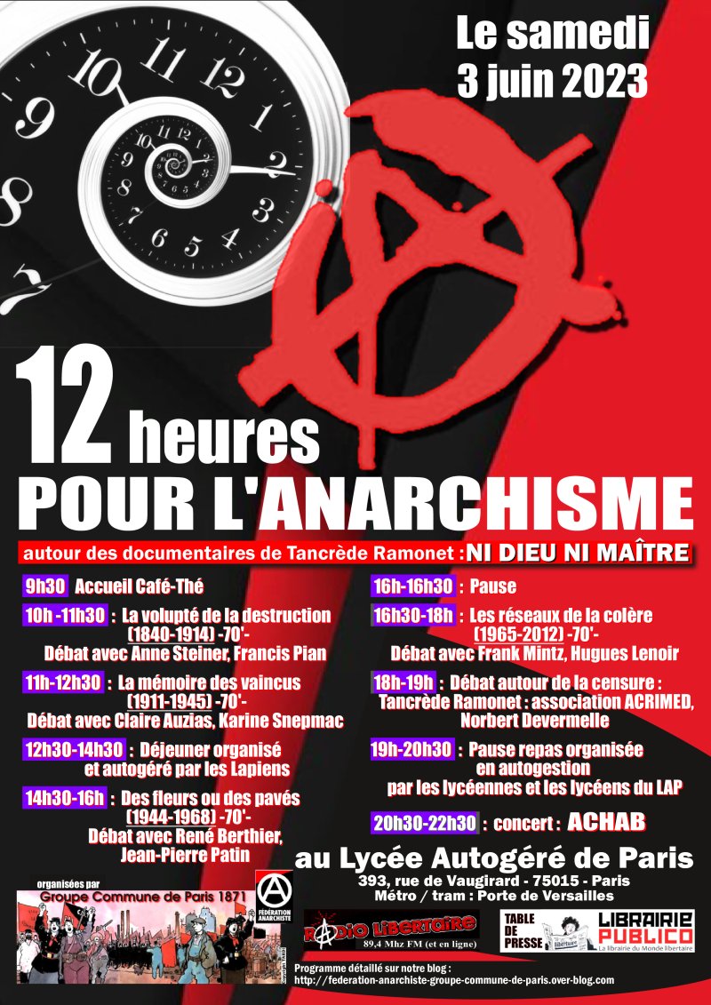 12 heures pour l'anarchisme