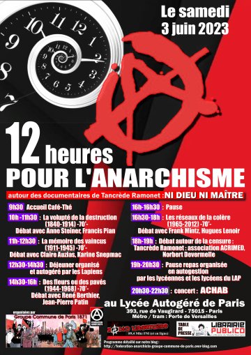 12 heures pour l'anarchisme