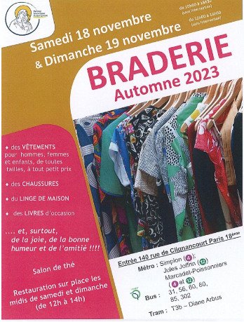 Braderie de l'association Clément Myionnet