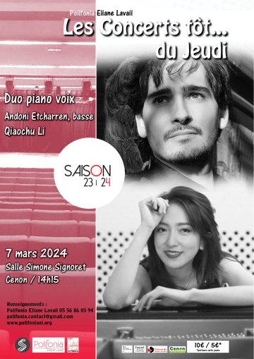 Concert tôt... piano voix (basse) / CENON