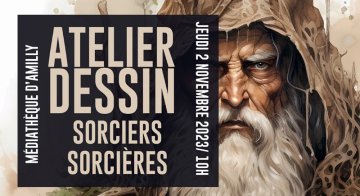 Atelier dessin à la médiathèque : sorciers/sorcières