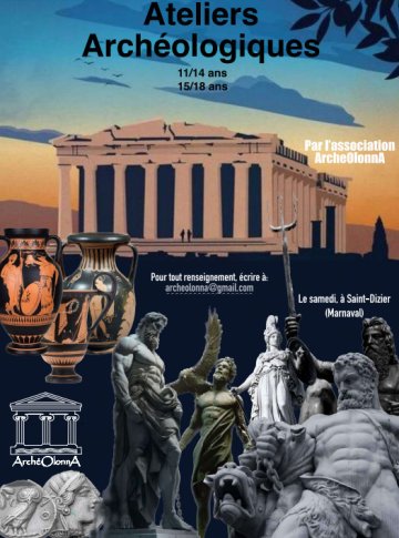 Ateliers Archeologie Jeunes par l' Association ArchéOlonnA
