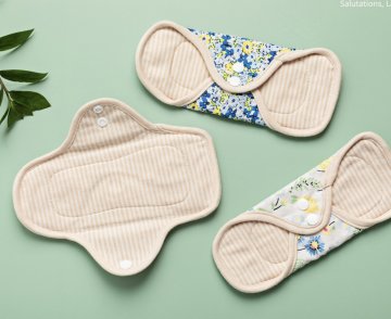 Couture Solidaire — Serviettes menstruelles lavables avec Soie Rouge