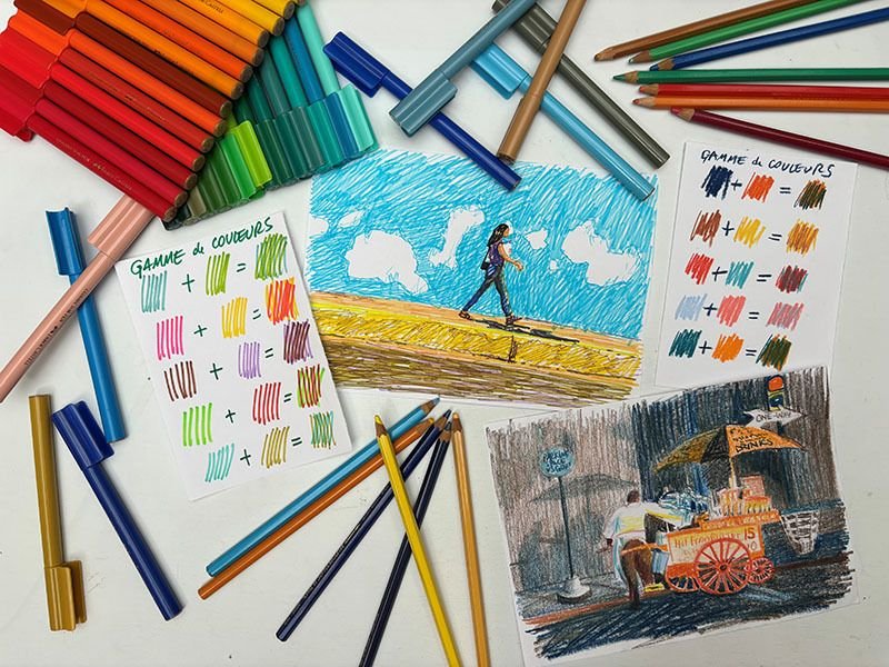 DESSIN - Outils graphique : dessiner aux feutres et aux crayons de couleur/ Académie d'art de Meudon