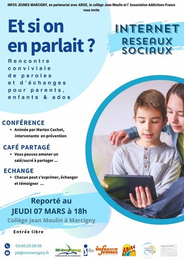 [Reprogrammé] "ET SI ON EN PARLAIT ?
 Internet & Réseaux Sociaux - conférence/échange