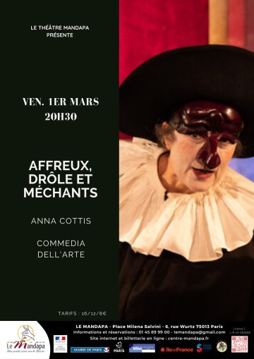 Affreux, drôles et méchants - Commedia dell'Arte par Anna Cottis - à partir de 5 ans