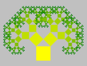 Arbre de Pythagore (fractale en origami)