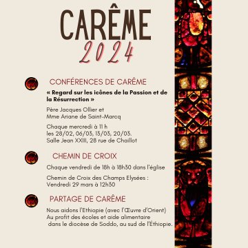 Carême 2024 à Saint-Pierre de Chaillot