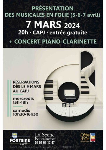 Présentation des "Musicales en Folie: De Beethoven à Ravel, la musique de 2 siècles "                                          ique de 2 siècles