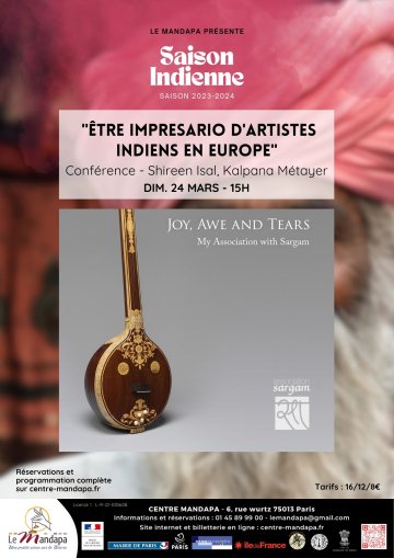 "Etre impresario d'artistes Indiens en Europe" - Conférence