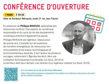 Diffusion Conférence d'ouverture "Le Mois de la Collecte numérique"