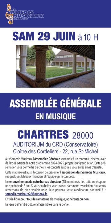 Assemblée Générale (en musique !) des Samedis Musicaux