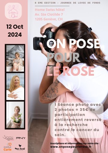 On pose pour le rose, évènement de levée de fonds au profit de la recherche contre le cancer du sein